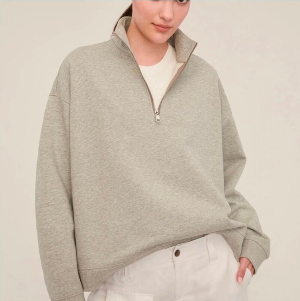 Marissa Webb Teagan oversized gray cotton sweatshirt size large